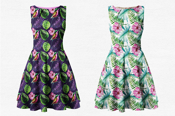 Watercolor Tropical Patterns in Patterns - product preview 1