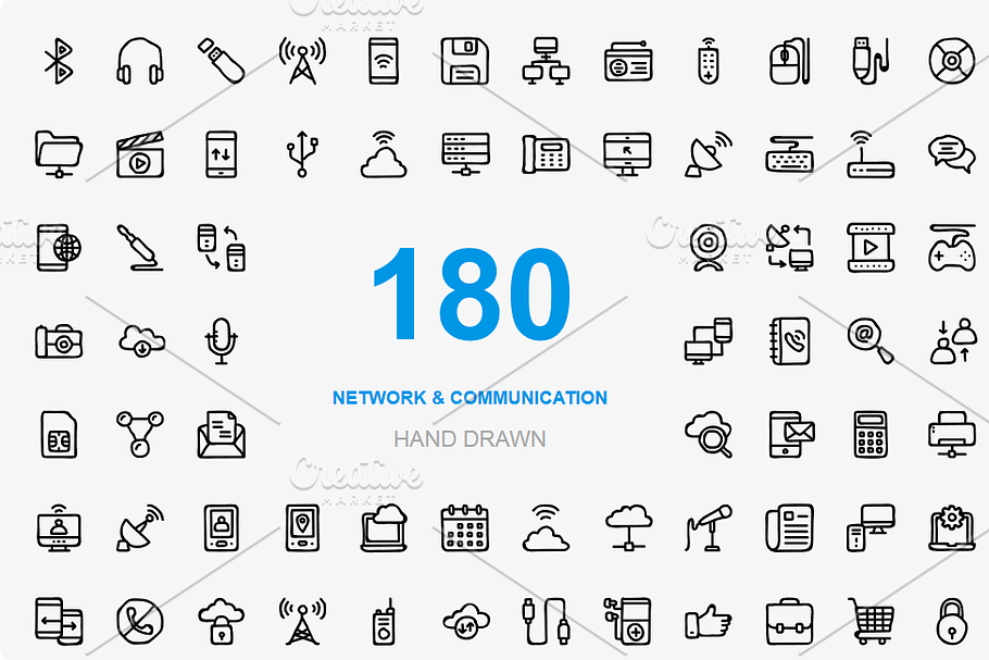 Network & Communication Hand Drawn in Graphics - product preview 8