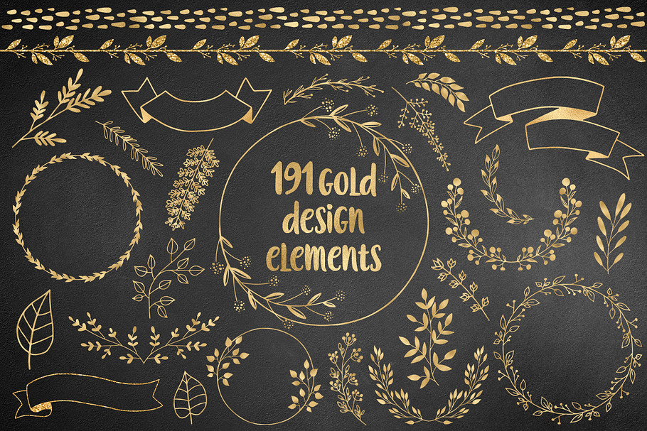 191 Gold Design Elements