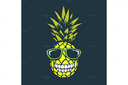 Smiling funny pineapple