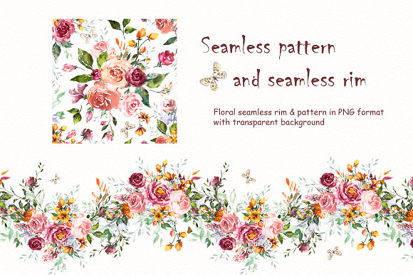 Watercolor Flower Clipart Design set in Illustrations - product preview 7