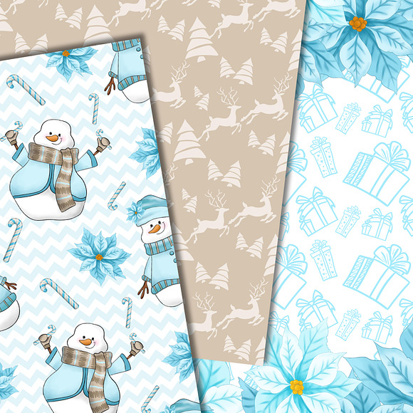 Cute snowman patterns in Patterns - product preview 1
