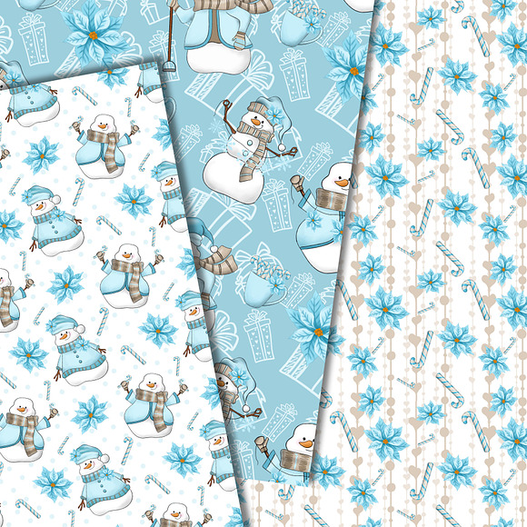 Cute snowman patterns in Patterns - product preview 2