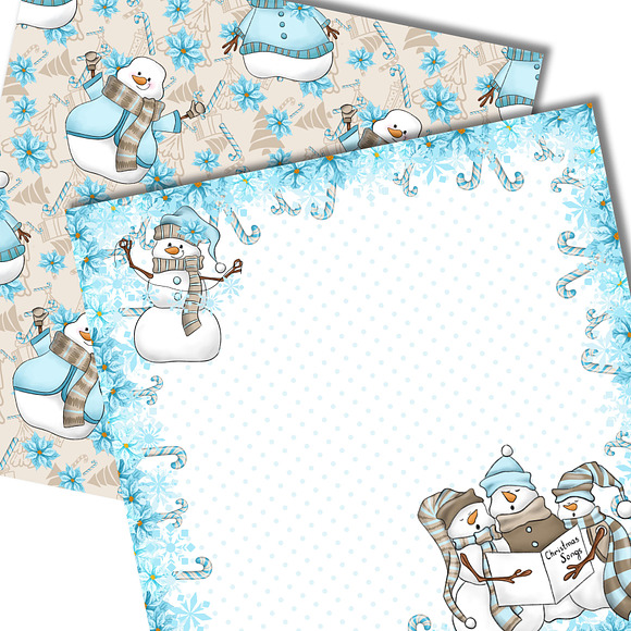 Cute snowman patterns in Patterns - product preview 5