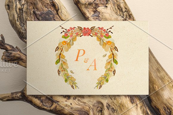 8 Barn Fall Wedding Monograms VII in Illustrations - product preview 4