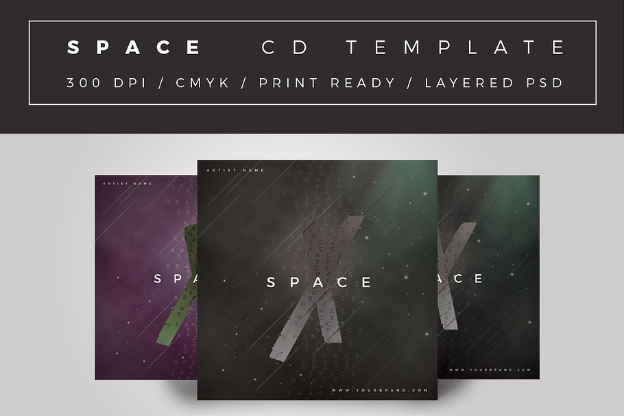 Space Cd Cover Template in Templates - product preview 8