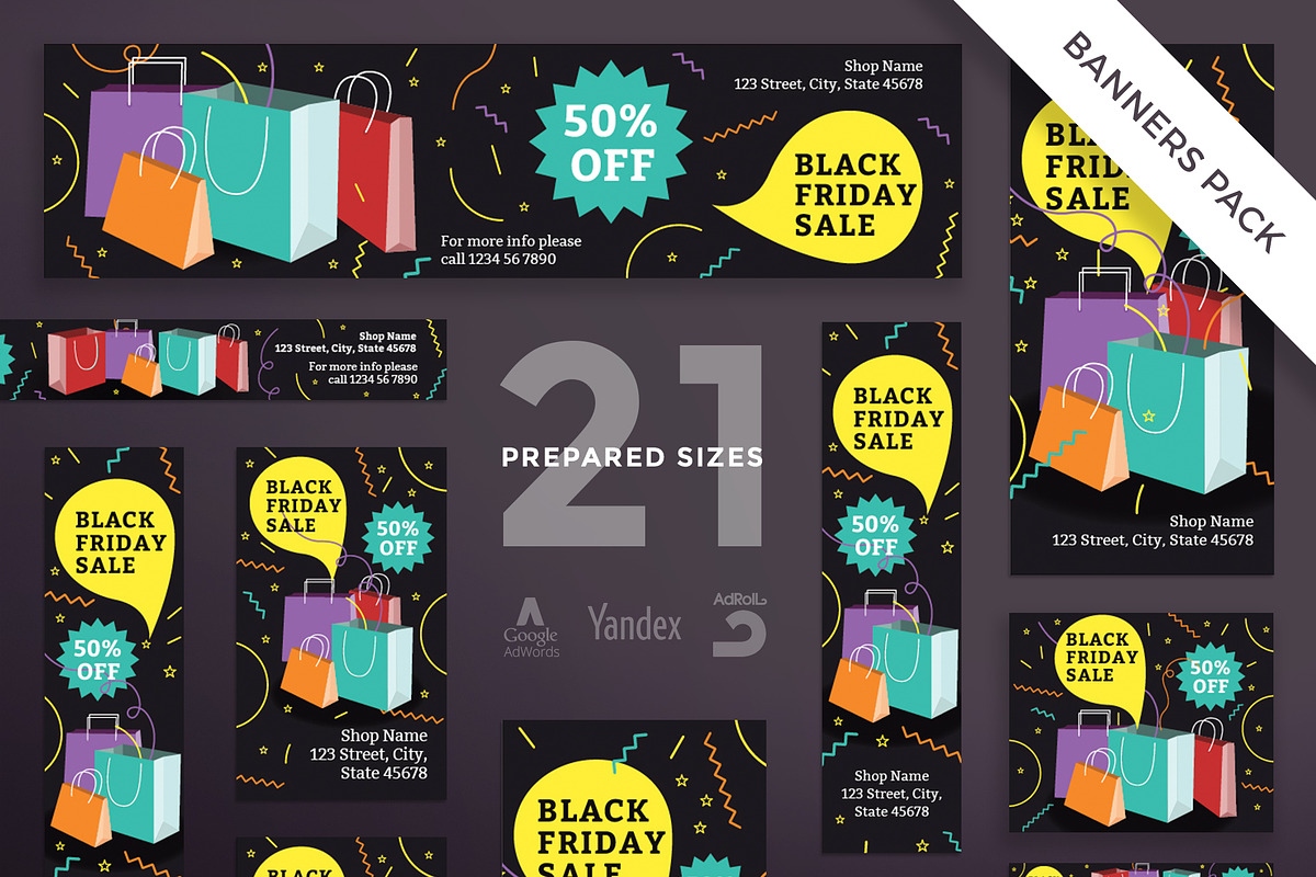 Banners Pack | Black Friday in Templates - product preview 8