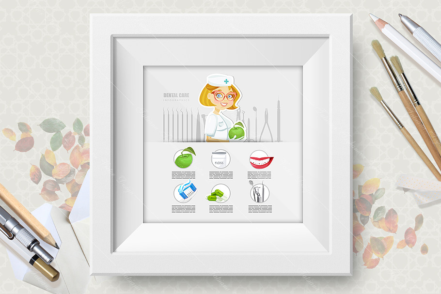 Dental care ector poster in Illustrations - product preview 8