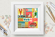 Cuba vector poster. Travels
