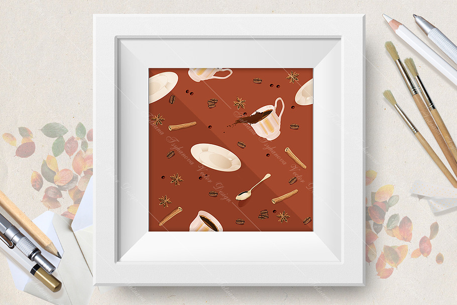 Coffee seamless vector pattern in Patterns - product preview 8