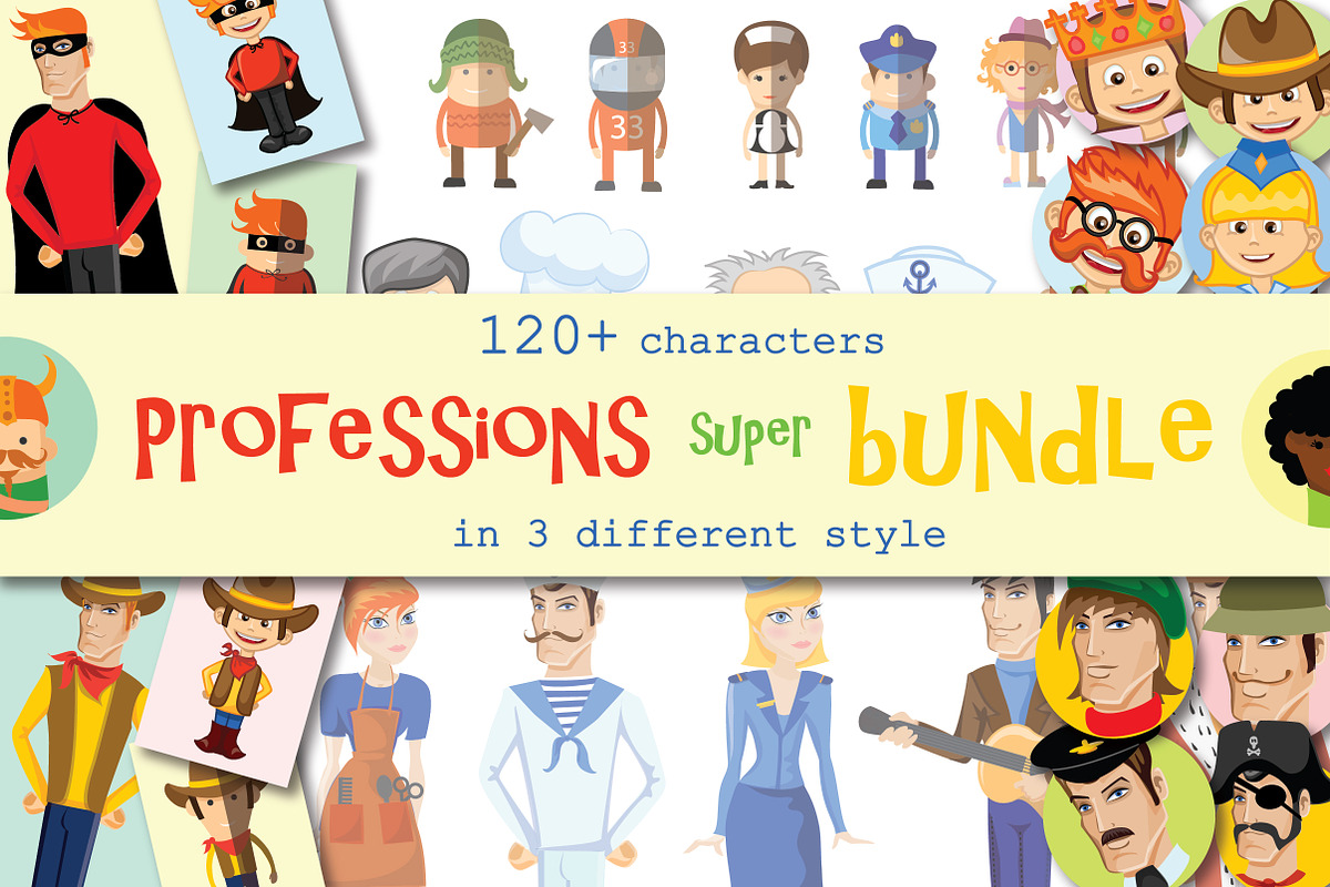 PROFESSIONS bundle, SALE 75% OFF in Illustrations - product preview 8