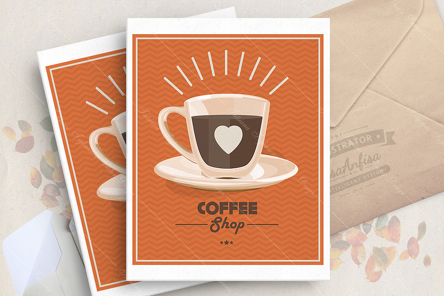 Coffee vector poster in Illustrations - product preview 8