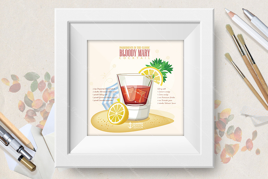 Cocktail Bloody Mary poster in Illustrations - product preview 8