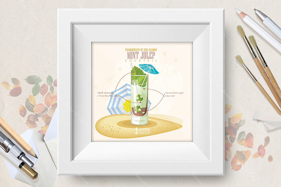 Cocktail Mint Julep poster in Illustrations - product preview 8