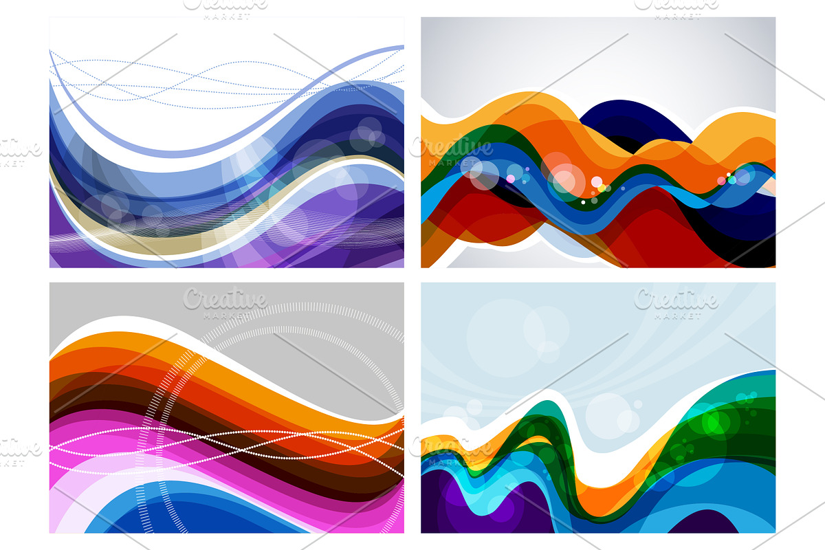 Abstract backgrounds set in Illustrations - product preview 8