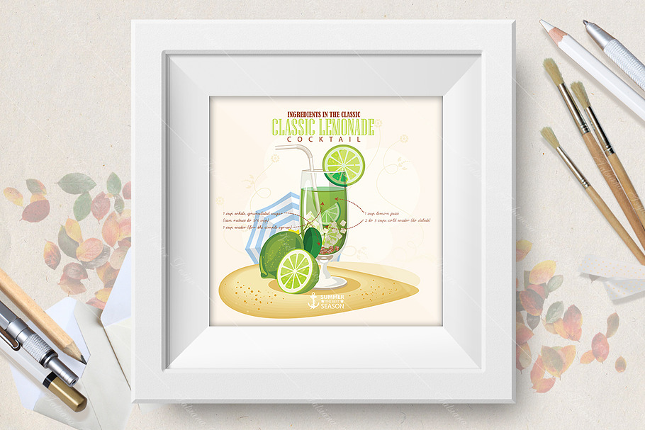 Cocktail Classic Lemonade poster in Illustrations - product preview 8
