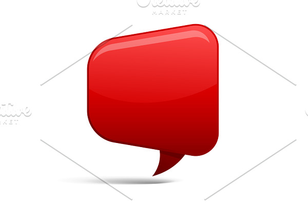 Abstract Red speech bubble