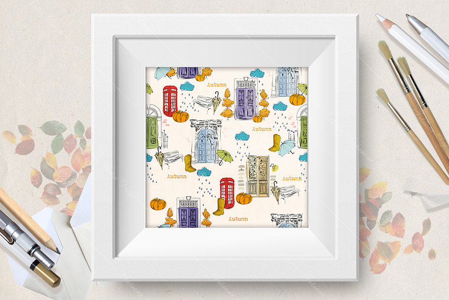 City vector hand drawn set in Illustrations - product preview 8
