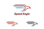 Abstract Eagle Flying Logo