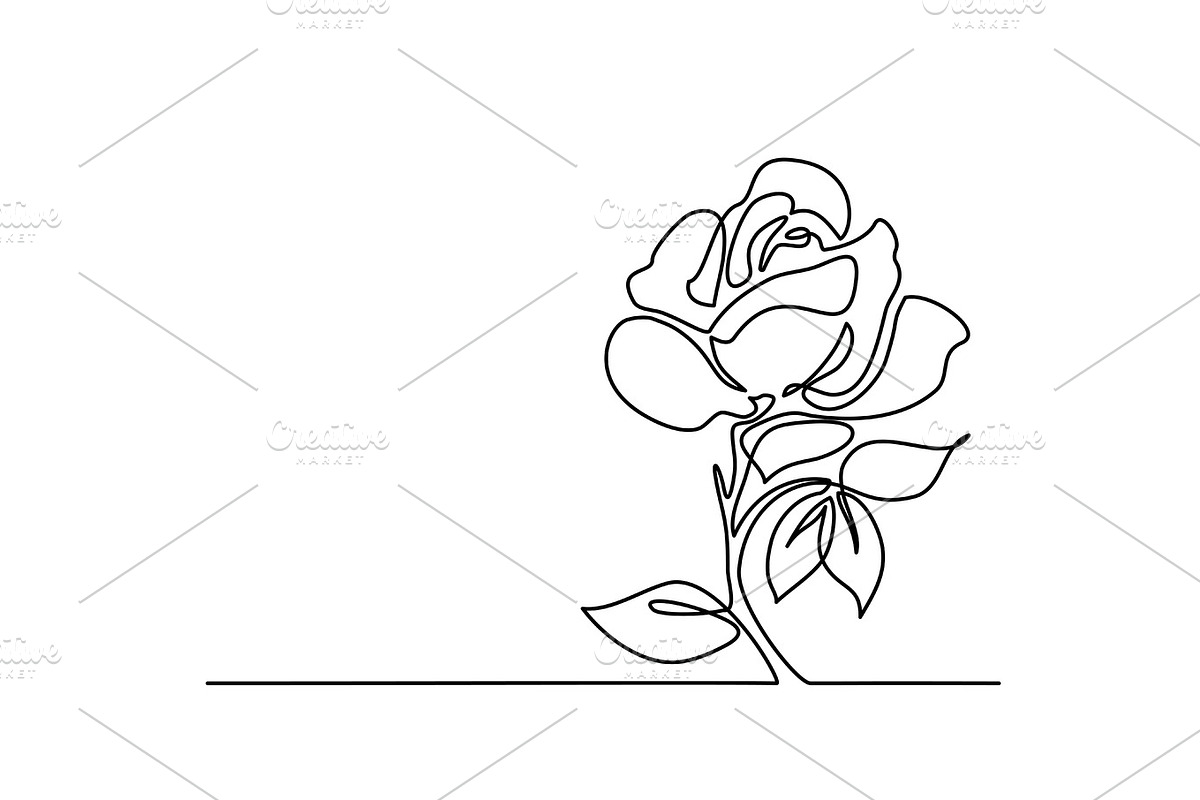One Drawing of beautiful flower in Illustrations - product preview 8