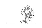 One Drawing of beautiful flower