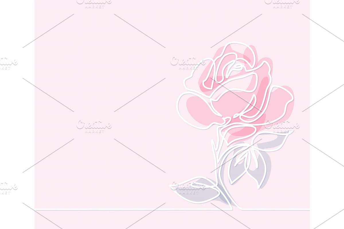 Drawing of beautiful flower in Illustrations - product preview 8