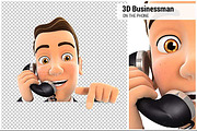 3D Businessman on Phone