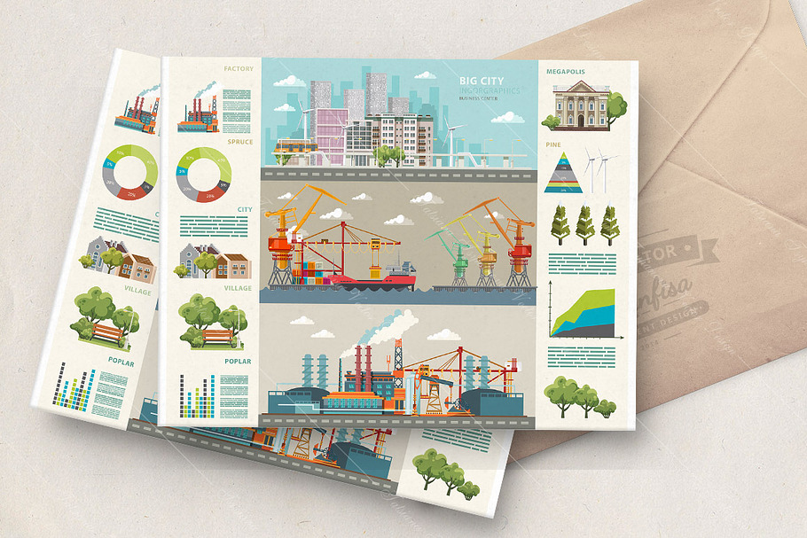City life in vector set in Illustrations - product preview 8