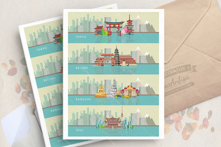Tokio. Beijing. Bangkok. Seul in Illustrations - product preview 8