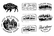 Vintage logo template + Barn  Door