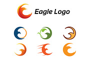 7 Crescent Eagle and Bird Logo