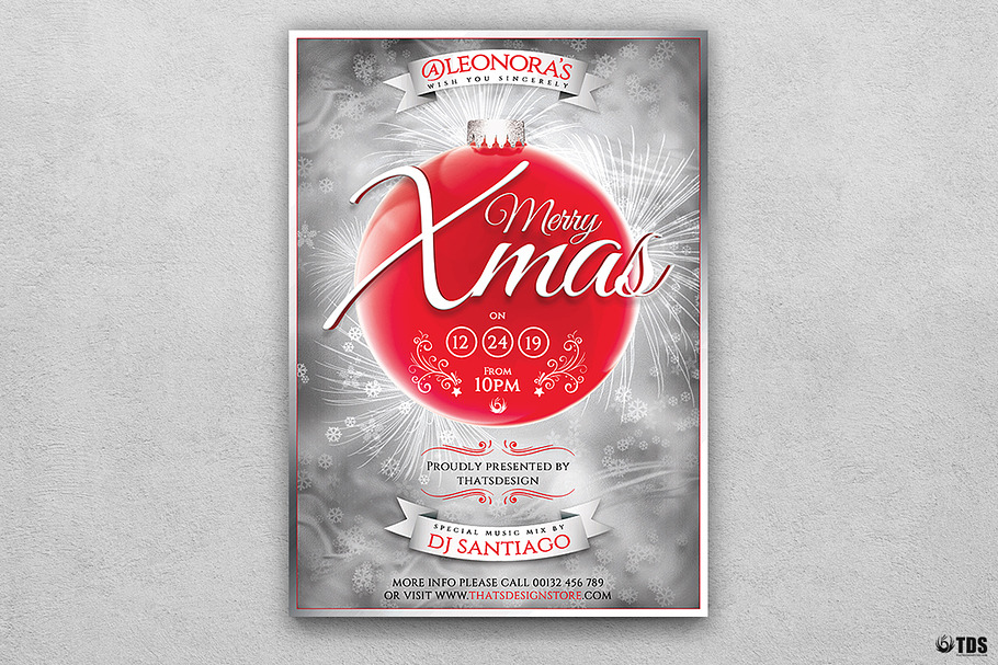 Christmas Eve Flyer Template V2 in Flyer Templates - product preview 8