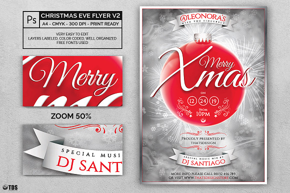 Christmas Eve Flyer Template V2 in Flyer Templates - product preview 1