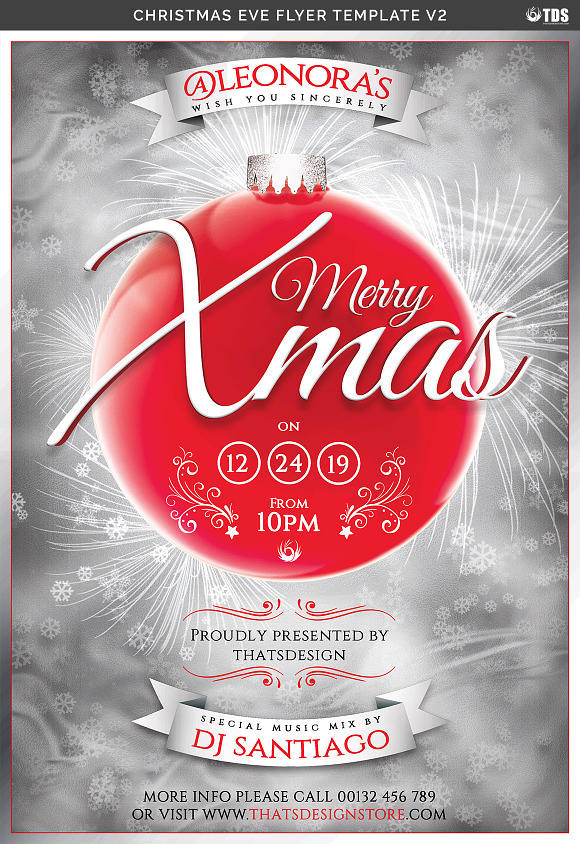 Christmas Eve Flyer Template V2 in Flyer Templates - product preview 6