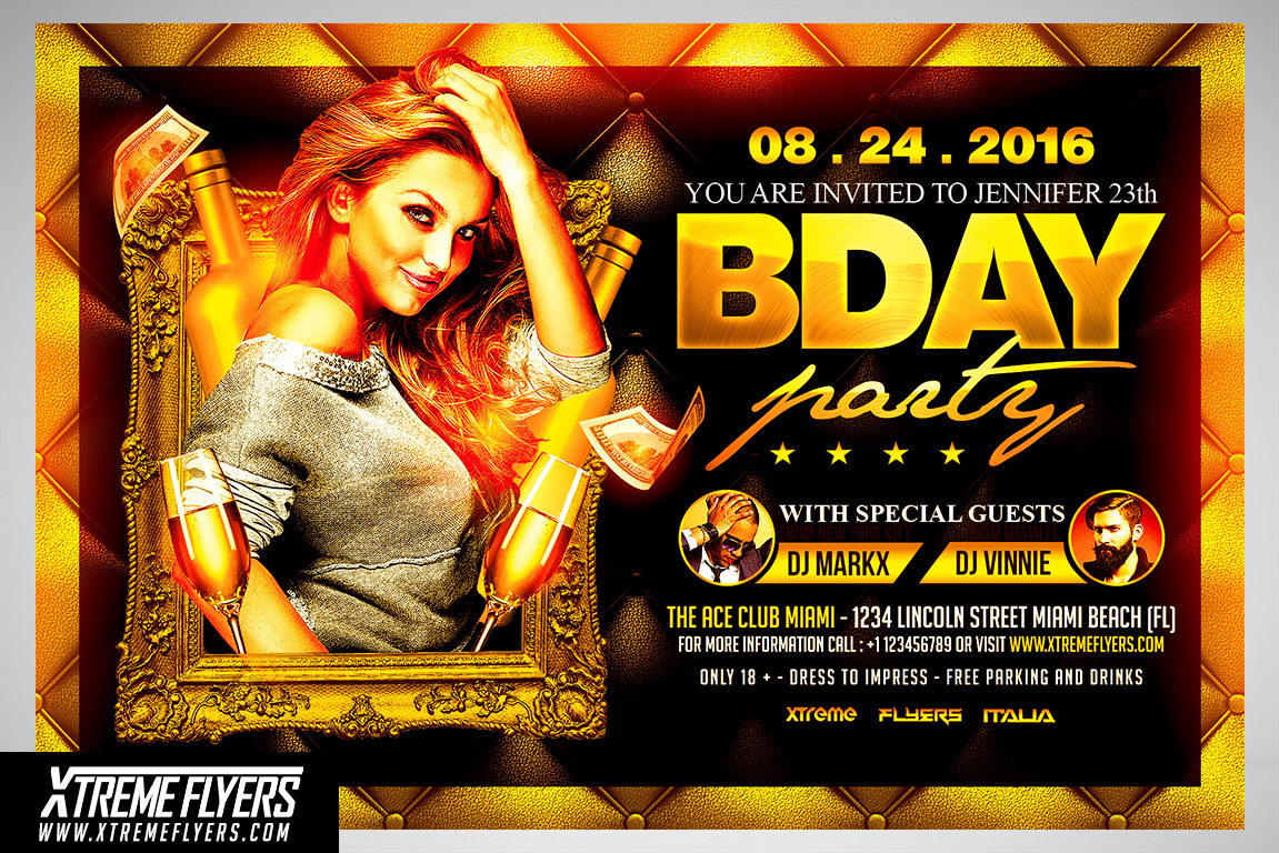 Birthday Party Flyer Template  Creative Daddy Inside Birthday Party Flyer Templates Free