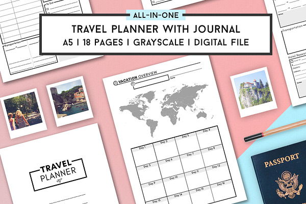 Travel Planner Template - A5