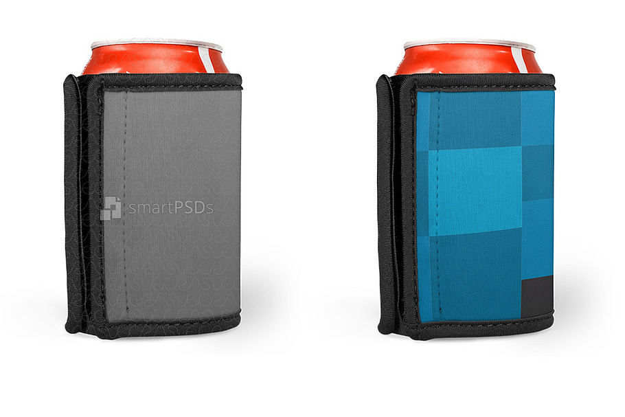 Can Cooler Wrap Design Mockup  in Mockup Templates - product preview 8