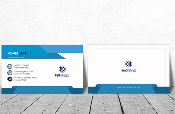 Creative Blue Business CArd in Business Card Templates - product preview 3