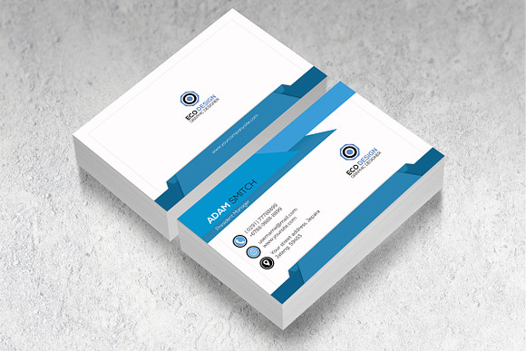 Creative Blue Business CArd in Business Card Templates - product preview 4
