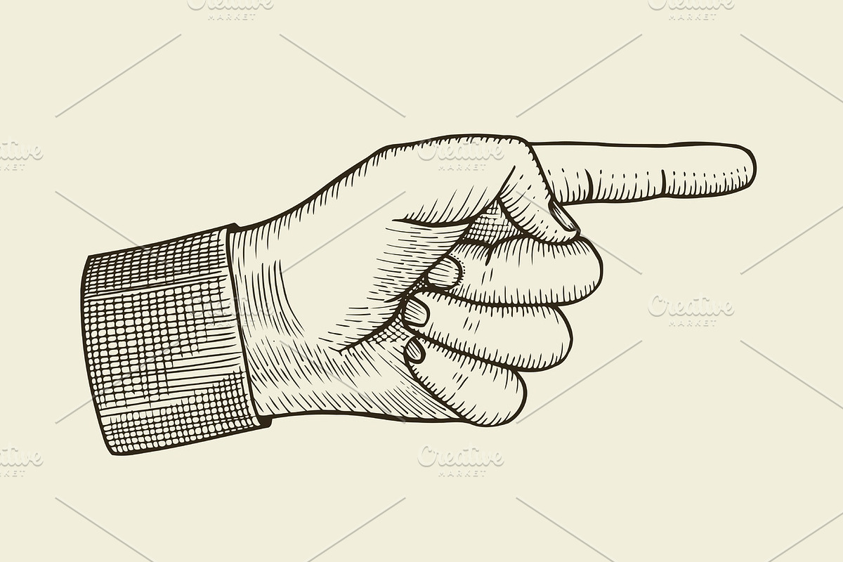 Pointing finger illustration in Illustrations - product preview 8