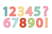 Cute vintage shabby chic style numbers