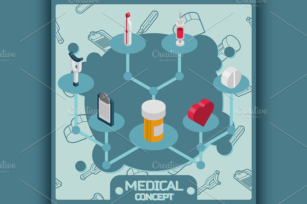 Medical color concept icons in Illustrations - product preview 8