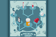 Medical color concept icons