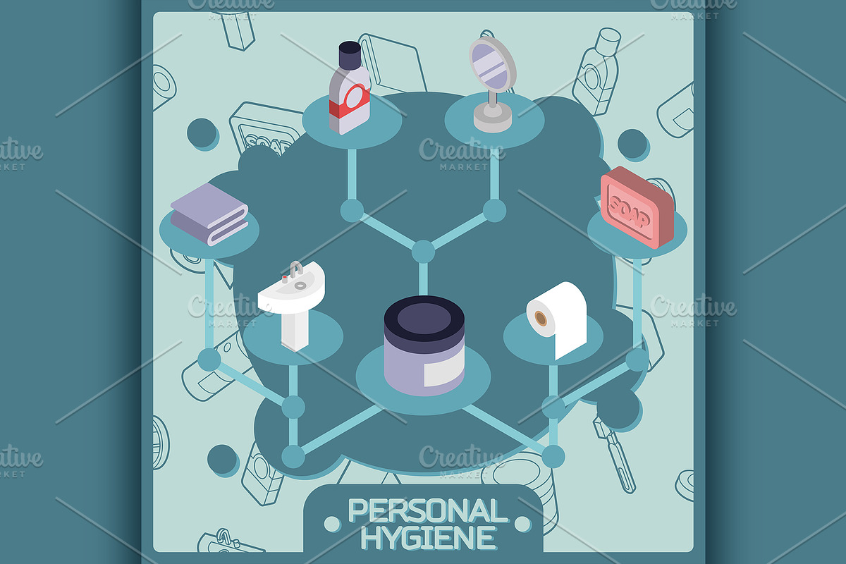 Personal hygiene concept icons in Illustrations - product preview 8