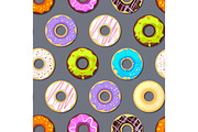 seamless pattern with donuts