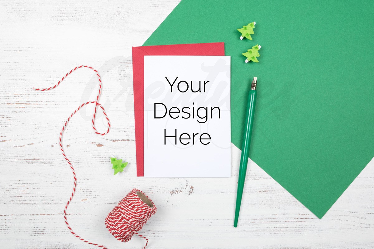 Christmas Card Mockup in Print Mockups - product preview 8