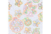 vector Mexican embroidery seamless pattern