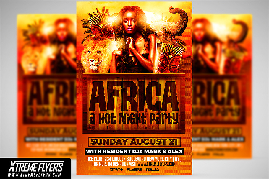 Africa Party Flyer Template in Flyer Templates - product preview 8