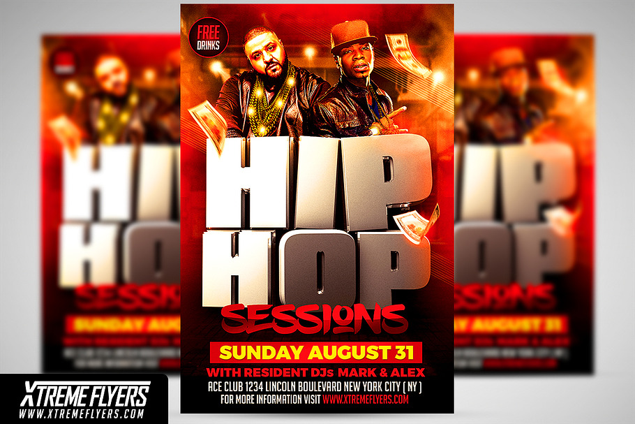 Hip Hop Flyer Template in Flyer Templates - product preview 8