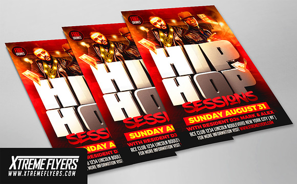 Hip Hop Flyer Template in Flyer Templates - product preview 1